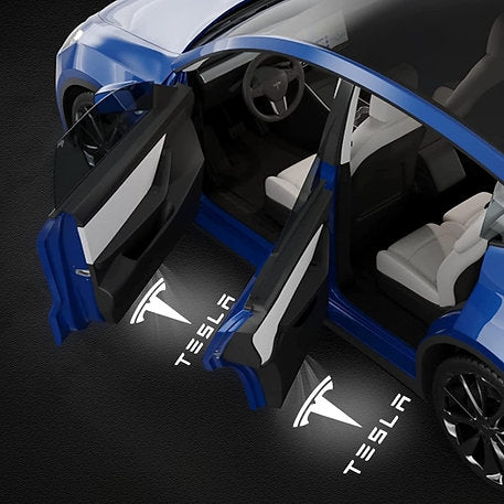 Projecteur de logo TESLA à lumière LED pour portière Model 3/Y/S/X (4pcs)