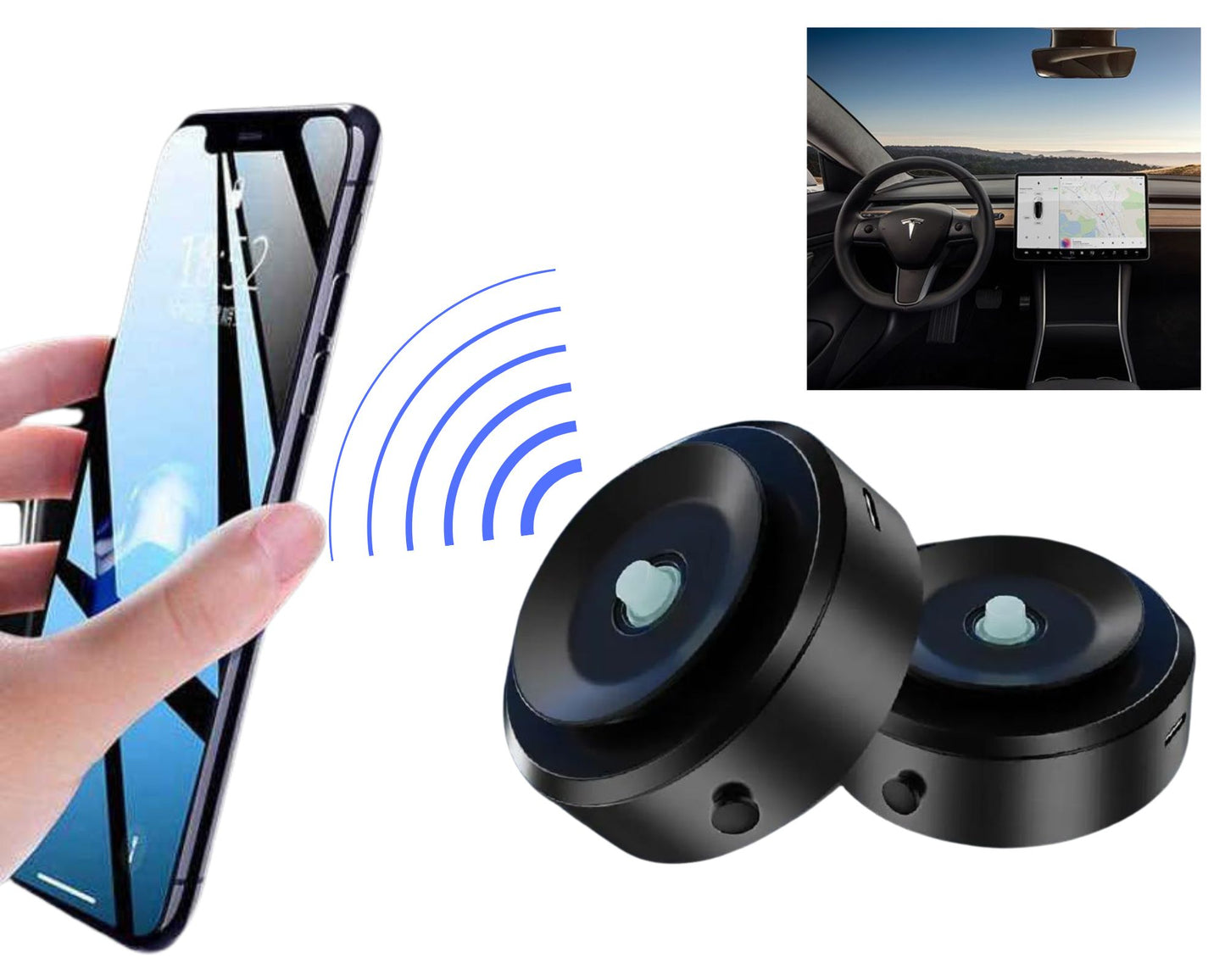 Support téléphone aimanté toutes surfaces avec rotation à 360°