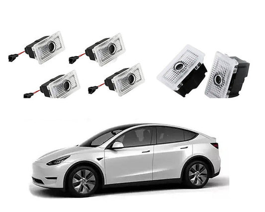 Projecteur de logo TESLA à lumière LED pour portière Model 3/Y/S/X (4pcs)