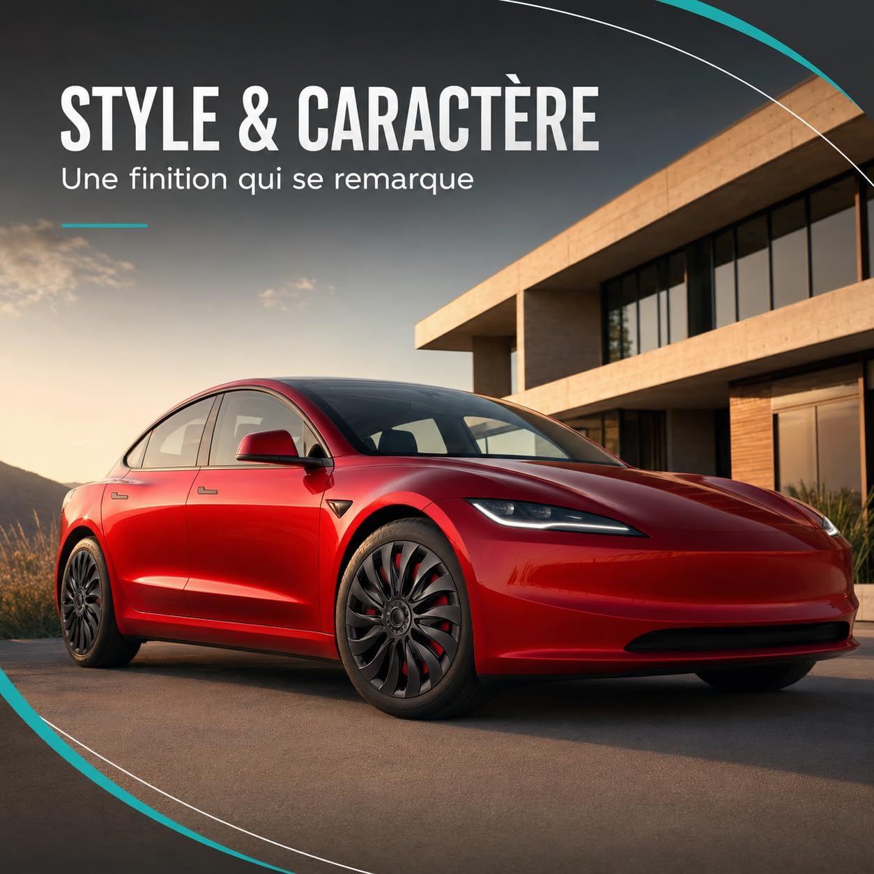 Lot de 4 Enjoliveurs 18 Pouces pour Tesla Model 3 Highland Premium 2023-2025 — Cache-Roues ABS