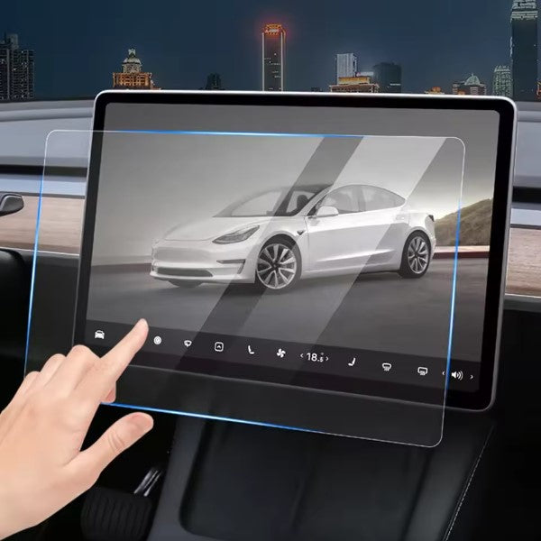 Protecteur d'Écran en Verre Trempé Tesla Model 3 (2017-2023) / Model Y (2020-2024) - Kit d'Installation Inclus