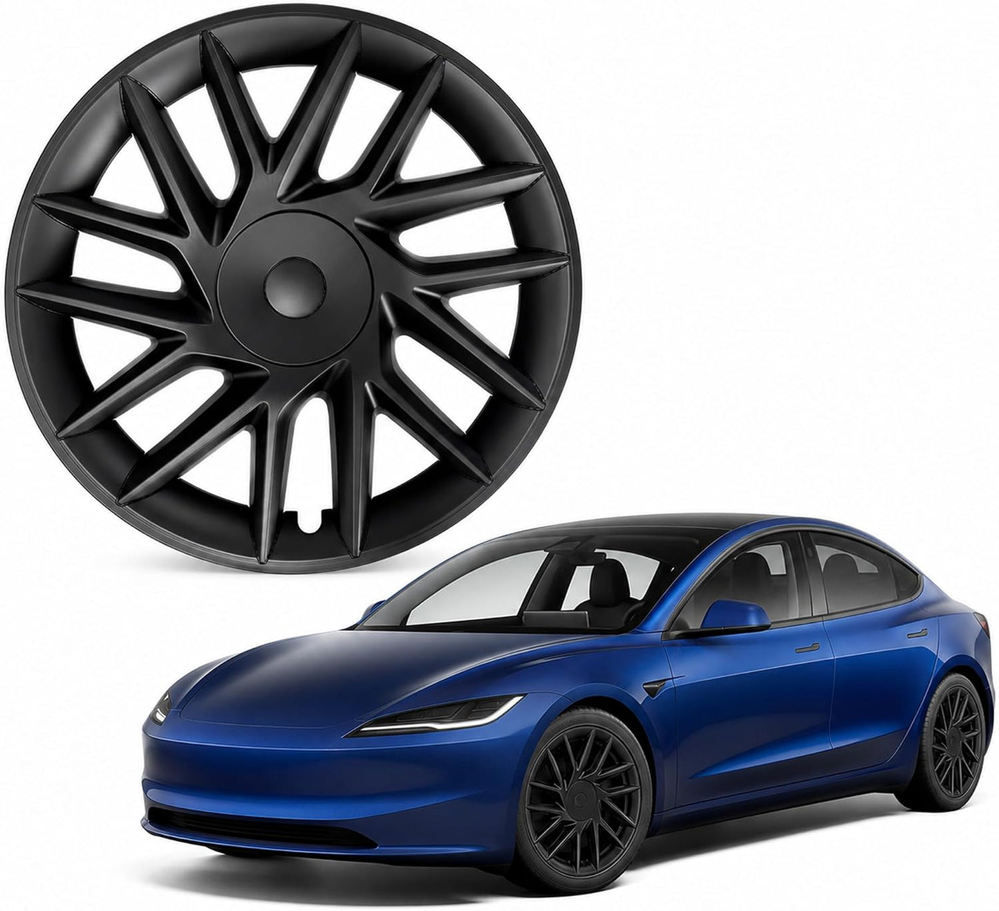 Lot de 4 Enjoliveurs 18 Pouces pour Tesla Model 3 Highland Premium 2023-2025 — Cache-Roues ABS